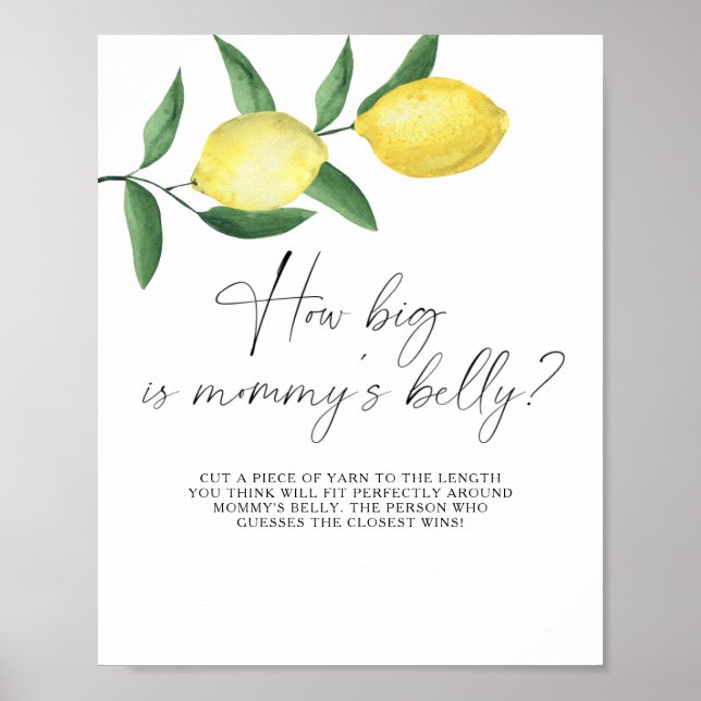 Lemons - how big is mummy's belly game  poster (Front)