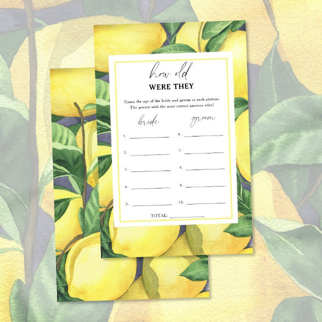 Lemons - How old were they bridal game (Creator Uploaded)