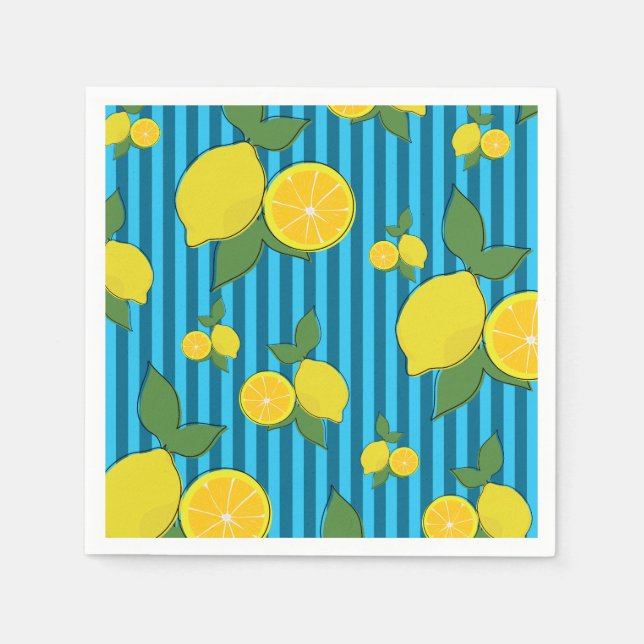 Lemons Illustration Napkin (Front)