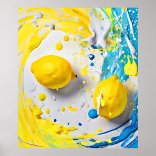 Lemons in a Splash Poster