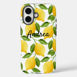 Lemons iPhone case monogrammed