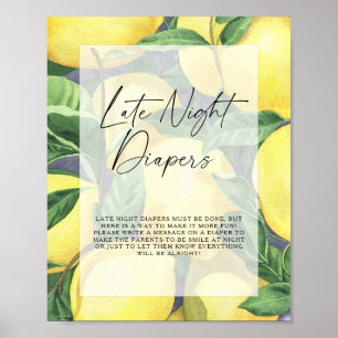 Lemons - Late night diapers game Poster