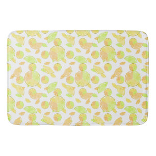 lemons lime orange slices fruit citrus nature bath mat