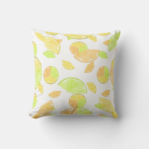 lemons lime orange slices fruit citrus nature cushion