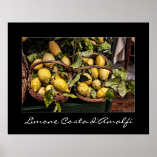 Lemons of the Amalfi Coast Italian Restaurant Poster