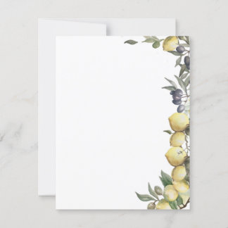 Lemons & Olives Note Card