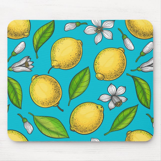 Lemons on blue mouse pad (Front)