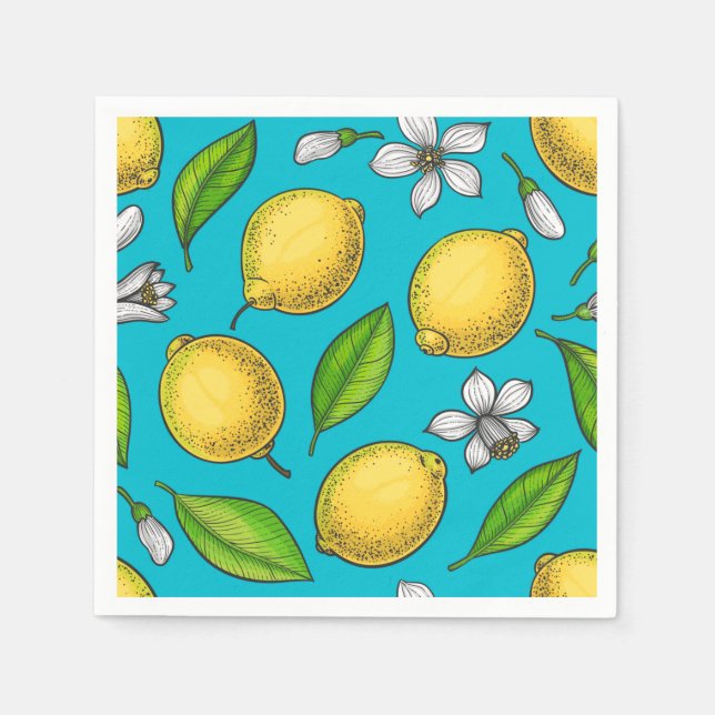 Lemons on blue napkin (Front)