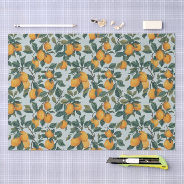 Lemons on Branches Tissue Paper (Craft)