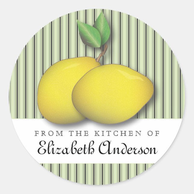 Lemons on Green Baking Chic From the Kitchen Label (Front)