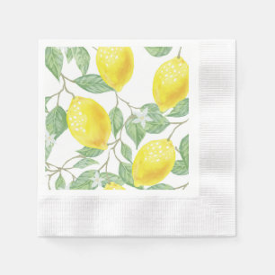 Lemons on Vine Design Paper  Napkin