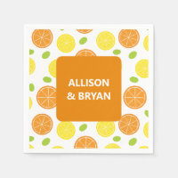 Lemons & Oranges Fruit Personalised Wedding Shower