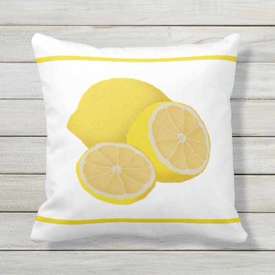Lemons Outdoor Pillow