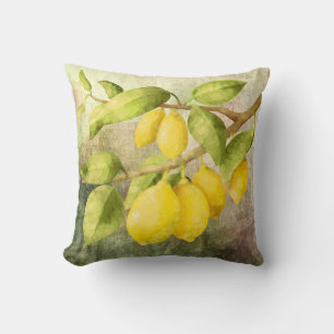 Lemons Painting  Cushion