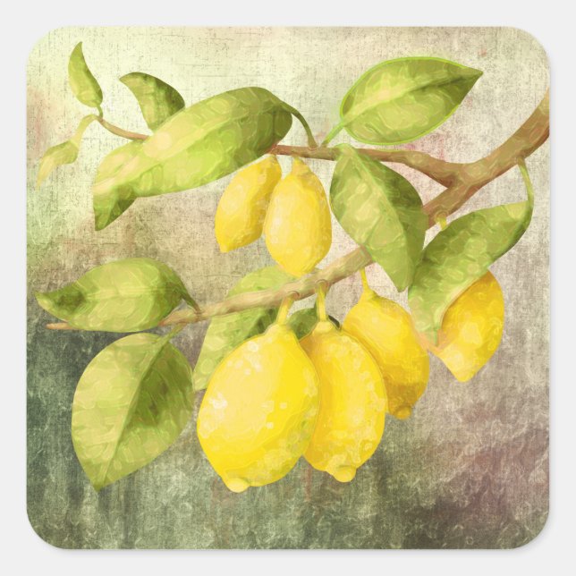 Lemons Painting   Square Sticker (Front)