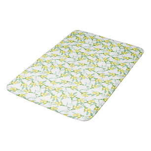 Lemons pattern bath mat