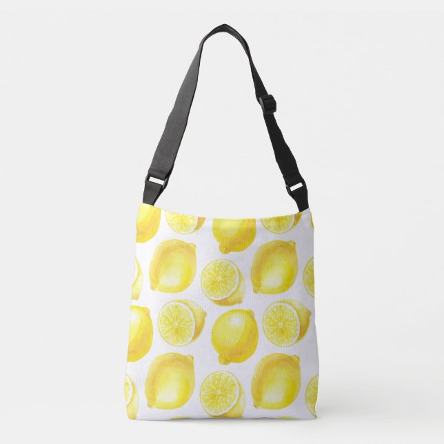 Lemons pattern design crossbody bag (Front)