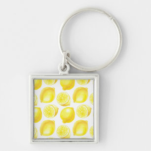 Lemons pattern design key ring