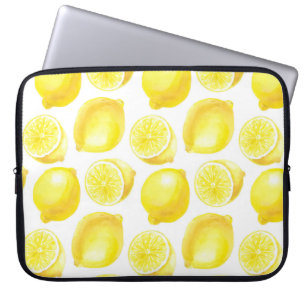 Lemons pattern design laptop sleeve