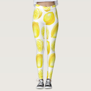 Lemons pattern design leggings