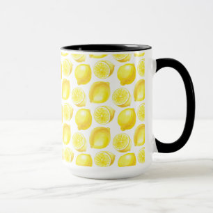Lemons pattern design mug