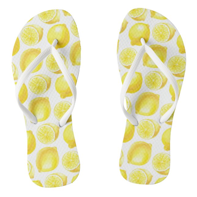 Lemons pattern design thongs (Footbed)