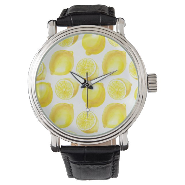 Lemons pattern design watch (Front)