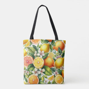 Lemons Pattern Tote Bag