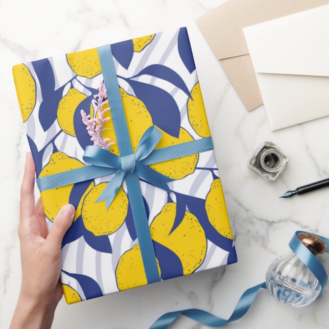 Lemons Pattern Wrapping Paper (Gifting)