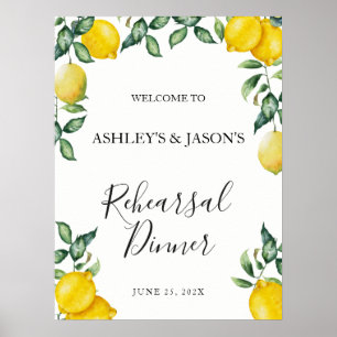 Lemons Rehearsal Dinner welcome sign