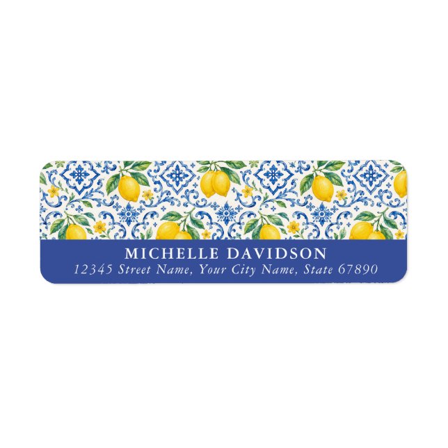 Lemons Return Address Labels (Front)