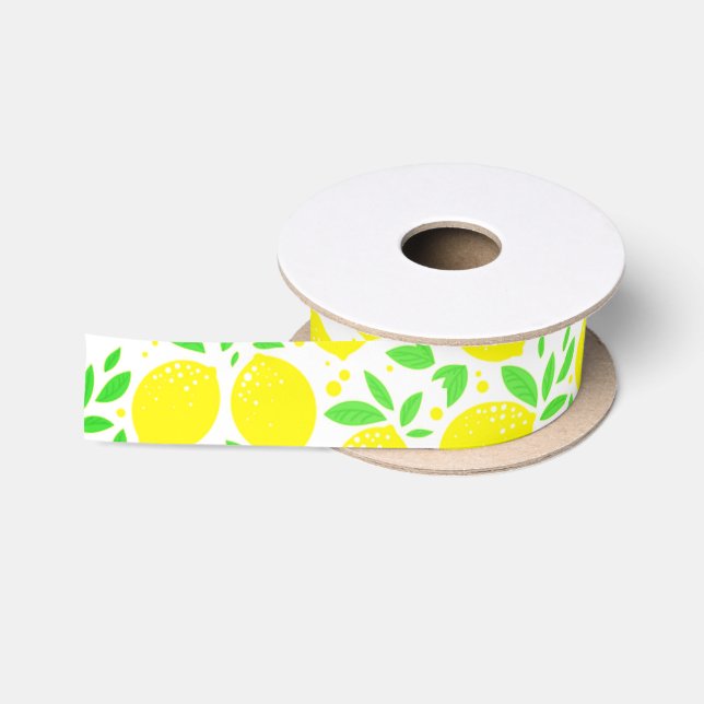 Lemons Ribbon Satin Ribbon (Spool)