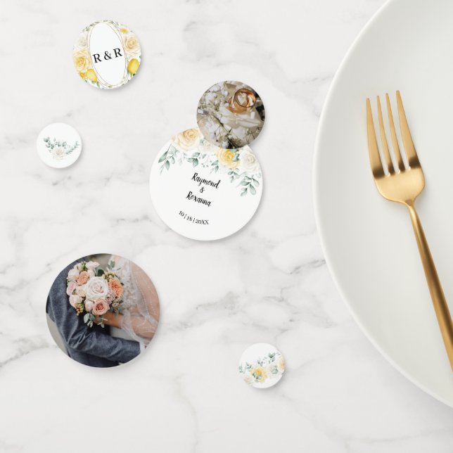 Lemons & Roses Wedding Reception Confetti (Group)