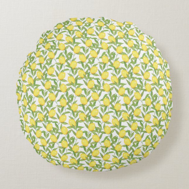 Lemons Round Cushion (Front)