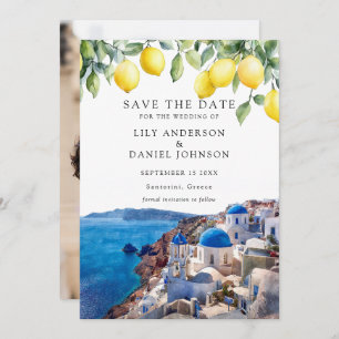 Lemons Santorini Greece Photo Wedding Save The Date