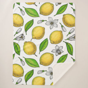 Lemons Sherpa Blanket