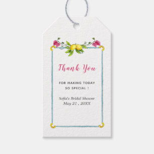 Lemons Thank you  Bridal shower Gift Tags