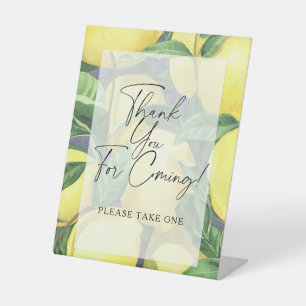 Lemons - Thank you for coming Poster Pedestal Sign