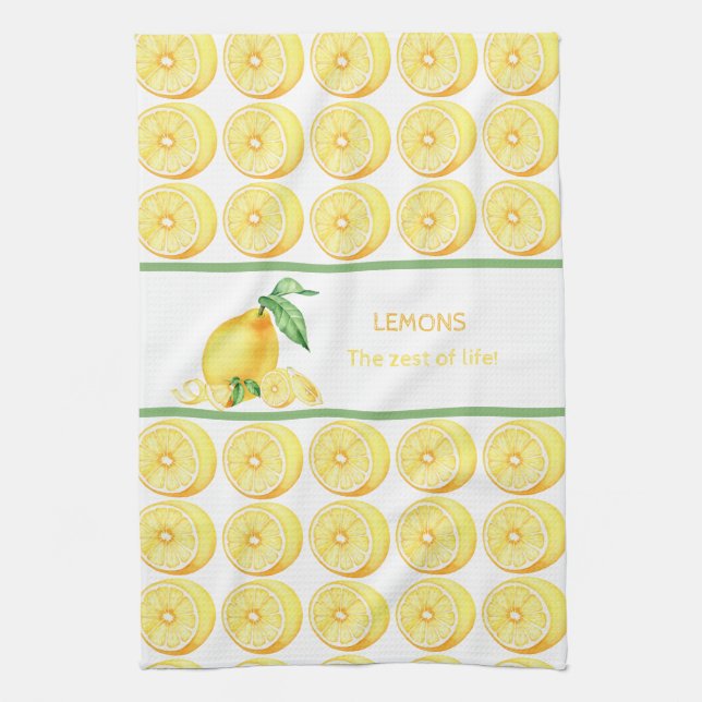 LEMONS The Zest of Life Tea Towel (Vertical)