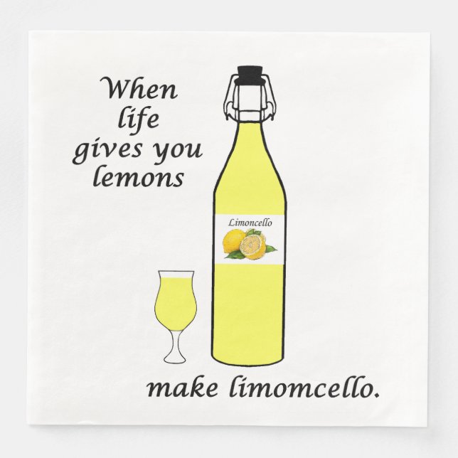 Lemons to Limoncello Dinner Napkins (Front)