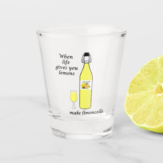Lemons to Limoncello Shot Glass (Front)