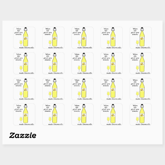 Lemons to Limoncello Square Sticker (Sheet)
