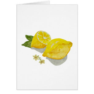 Lemons Watercolor Print Greeting Card