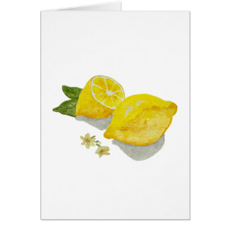 Lemons Watercolor Print Greeting Card