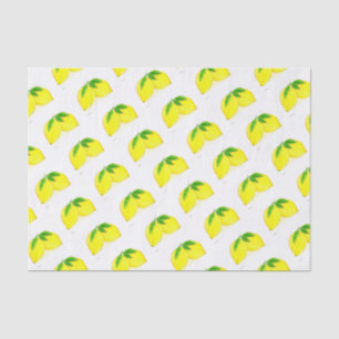 Lemons Watercolor yellow fruits Tropical Citrus  Tissue Paper