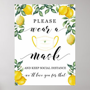 Lemons wear mask guest sign