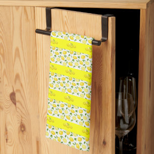 Lemons White Kitchen Hand Towel