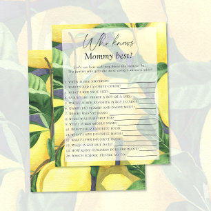 Lemons - Who knows mummy best game