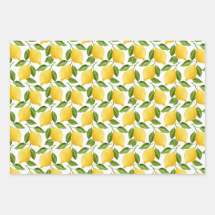 Lemons wrapping paper