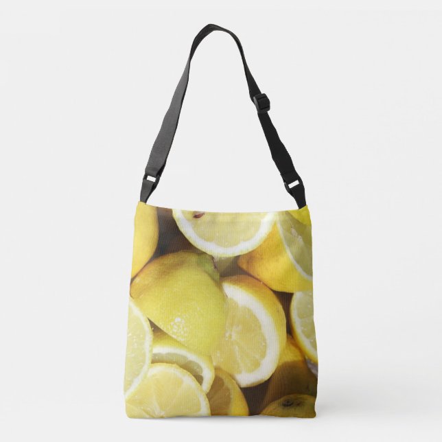 Lemons Yellow Crossbody Bag (Back)